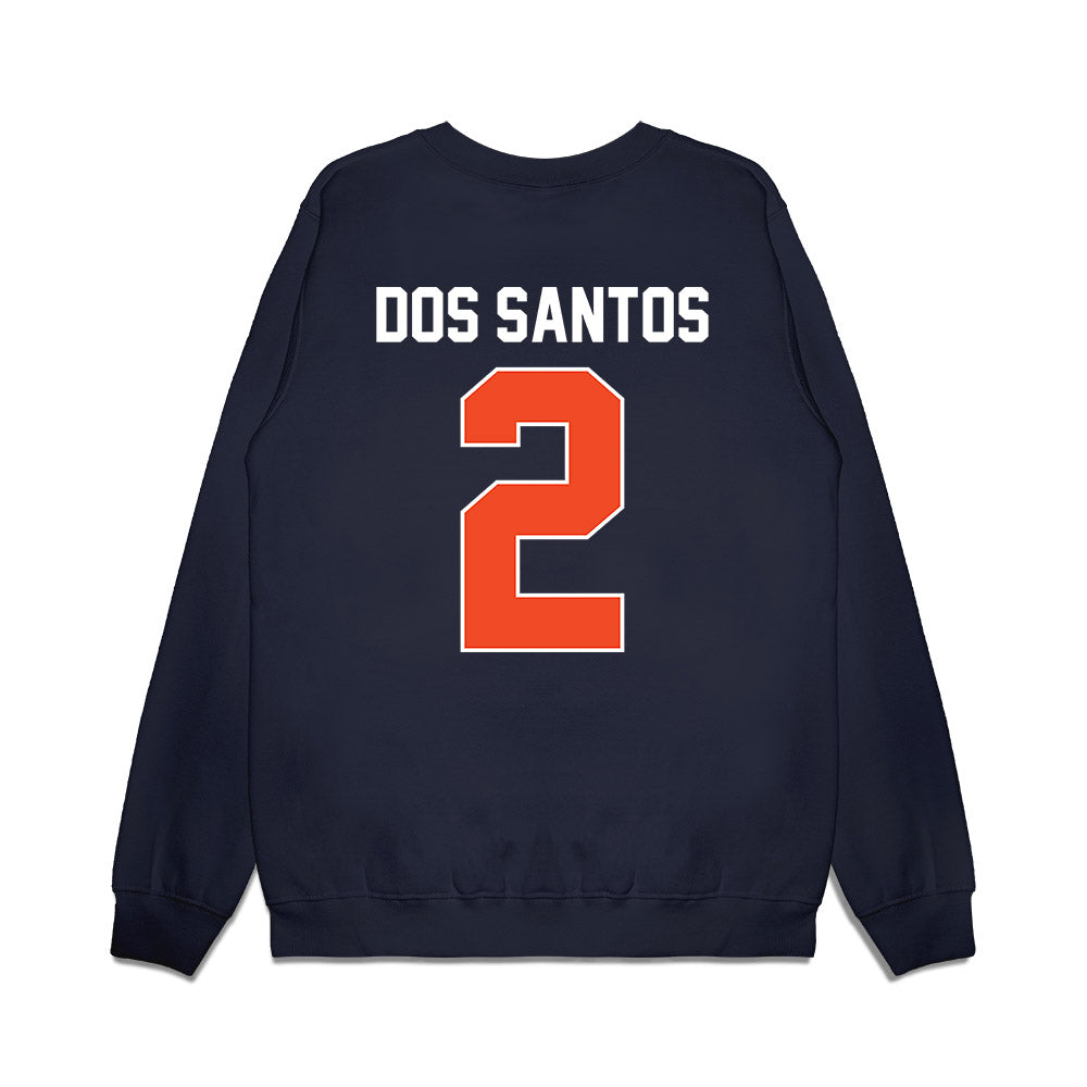 Virginia - NCAA Women's Basketball : Raiane Dos Santos - Vintage Shersey Premium Crewneck Sweatshirt-1