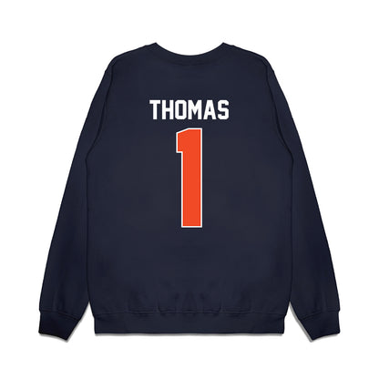 Virginia - NCAA Men's Basketball : Malik Thomas - Vintage Shersey Premium Crewneck Sweatshirt-1
