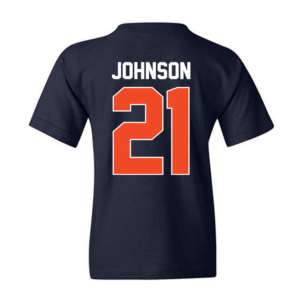 Virginia - NCAA Women's Basketball : Kymora Johnson - Vintage Shersey Youth T-Shirt-1