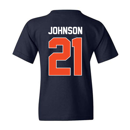 Virginia - NCAA Women's Basketball : Kymora Johnson - Vintage Shersey Youth T-Shirt-1