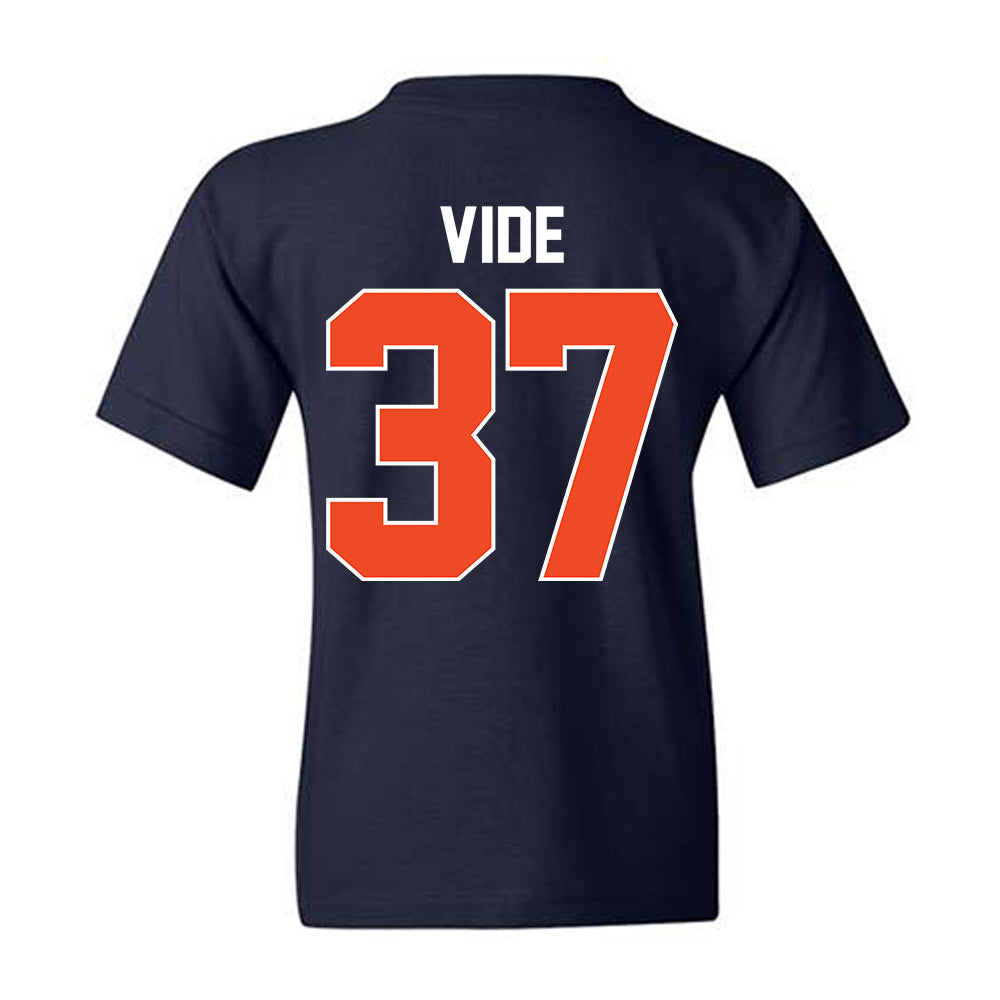 Virginia - NCAA Men's Basketball : Jan Vide - Vintage Shersey Youth T-Shirt-1