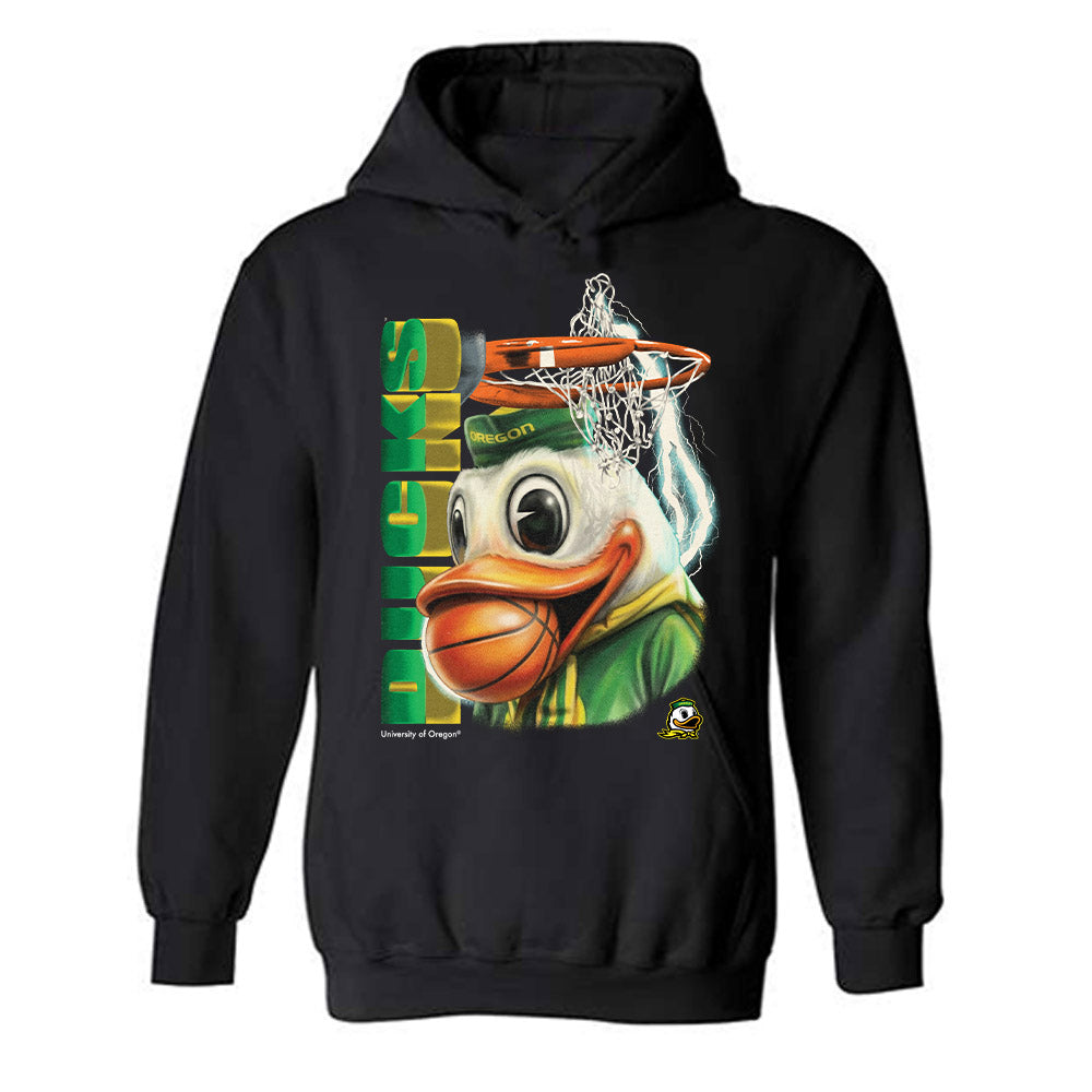 Oregon - NCAA Men's Basketball : Jasper Johnson - Vintage Shersey Hooded Sweatshirt-0