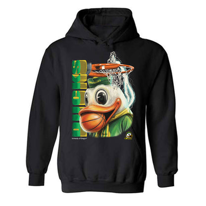 Oregon - NCAA Men's Basketball : Jasper Johnson - Vintage Shersey Hooded Sweatshirt-0