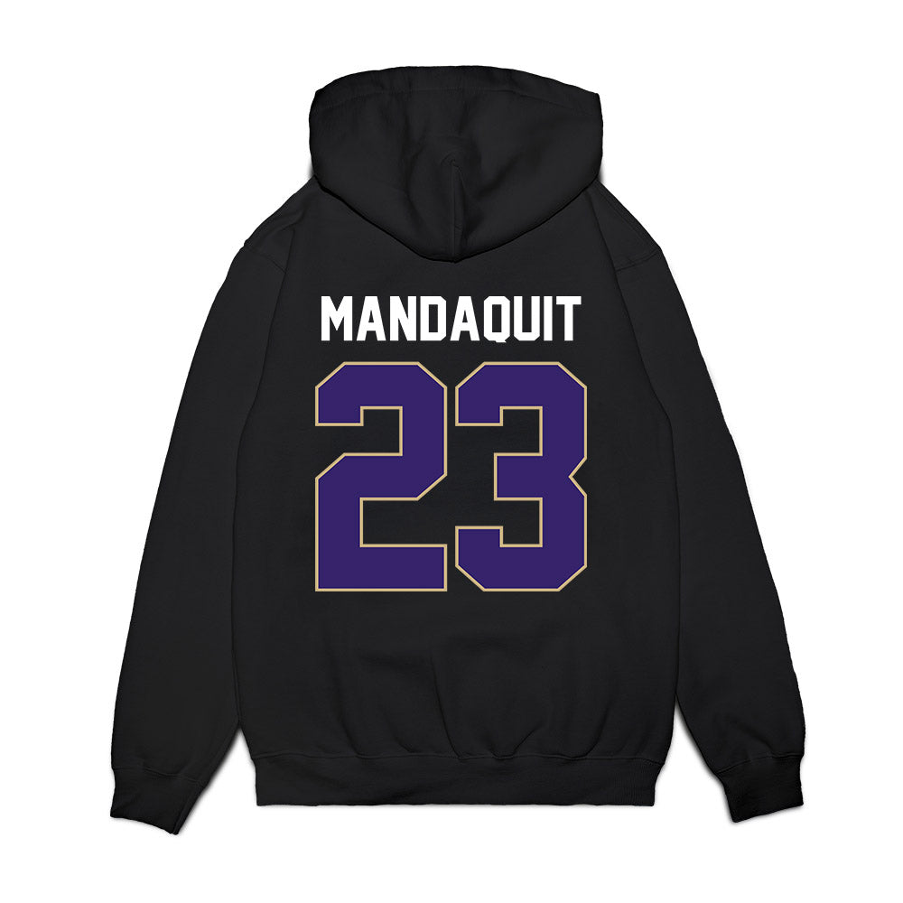 Washington - NCAA Men's Basketball : JJ Mandaquit - Vintage Shersey Premium Hooded Sweatshirt-1