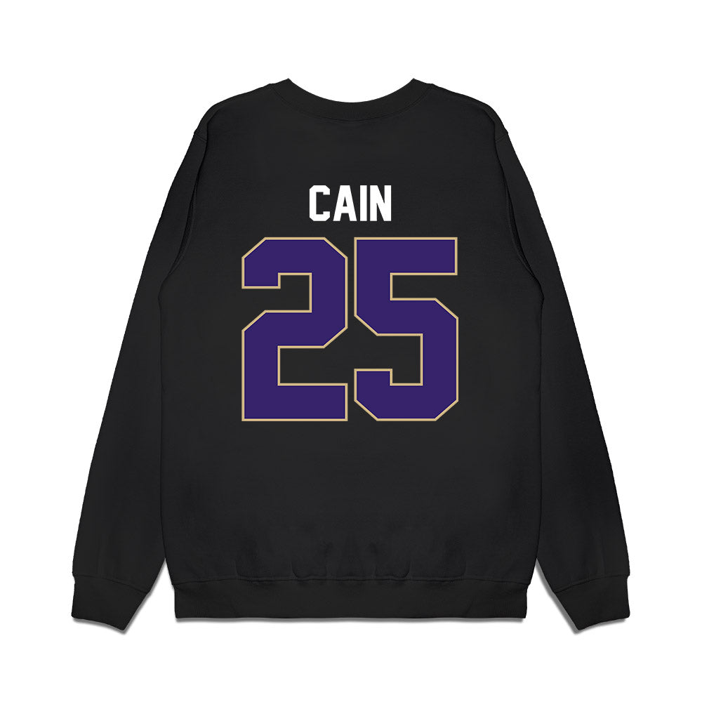 Washington - NCAA Women's Basketball : Nina Cain - Vintage Shersey Premium Crewneck Sweatshirt-1