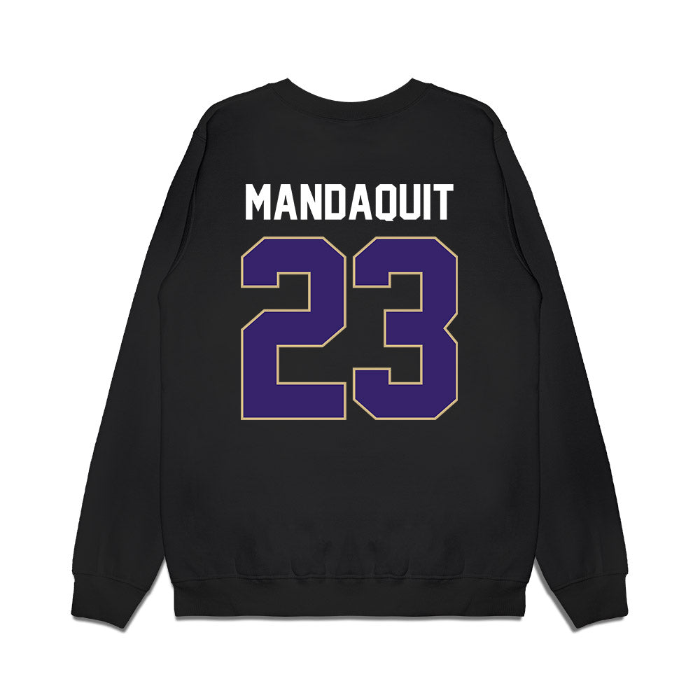 Washington - NCAA Men's Basketball : JJ Mandaquit - Vintage Shersey Premium Crewneck Sweatshirt-1