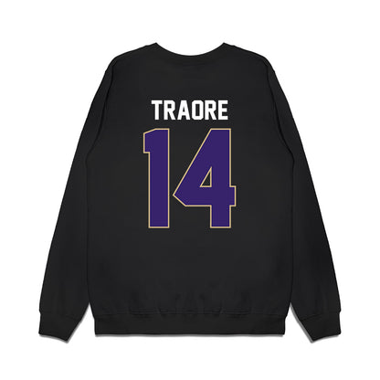 Washington - NCAA Men's Basketball : Mady Traore - Vintage Shersey Premium Crewneck Sweatshirt-1