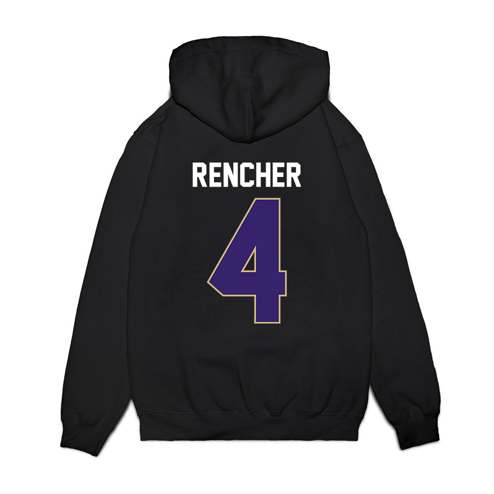 Washington - NCAA Men's Basketball : Jasir Rencher - Vintage Shersey Premium Hooded Sweatshirt-1