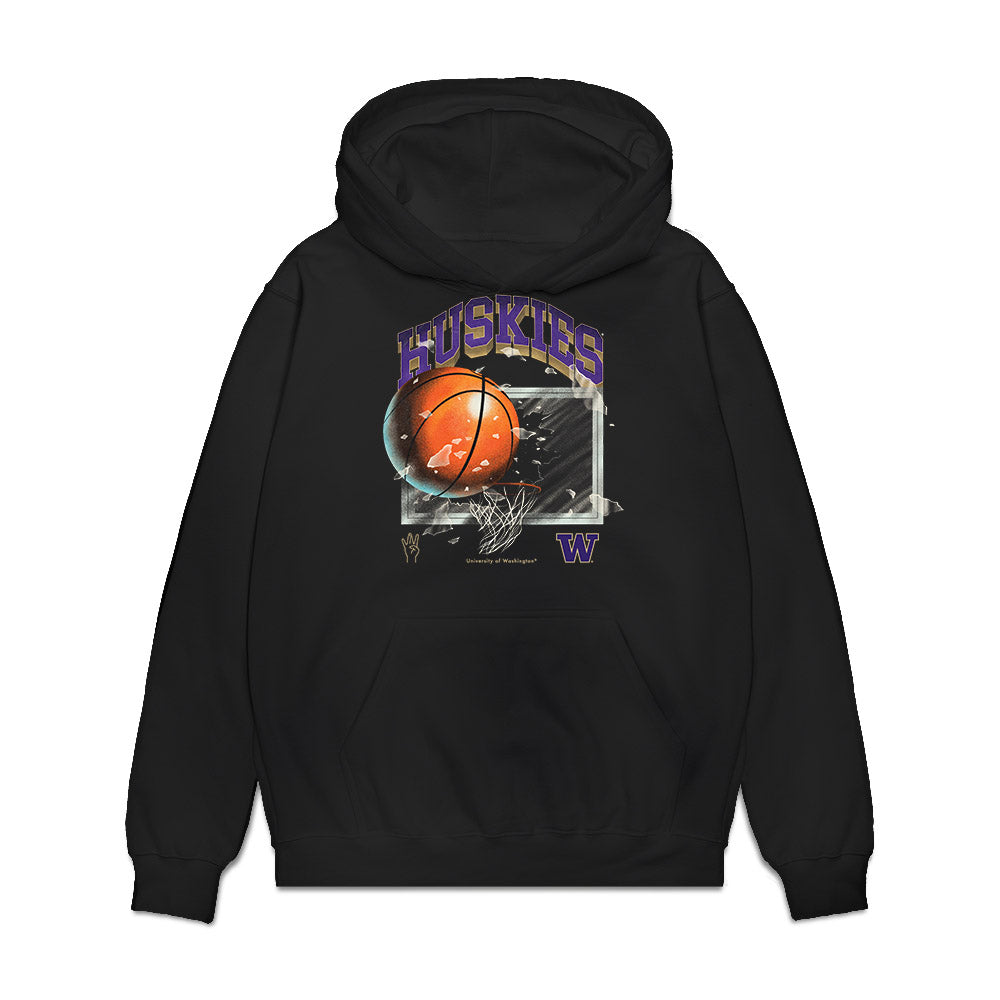 Washington - NCAA Men's Basketball : Mady Traore - Vintage Shersey Premium Hooded Sweatshirt-0