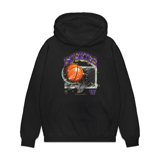 Washington - NCAA Men's Basketball : Jasir Rencher - Vintage Shersey Premium Hooded Sweatshirt-0