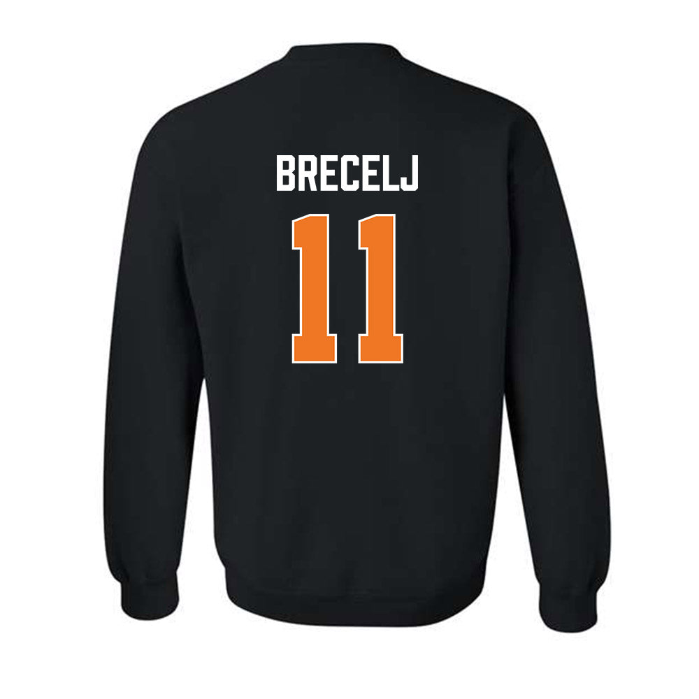 Virginia Tech - NCAA Women's Basketball : Spela Brecelj - Vintage Sports Shersey Crewneck Sweatshirt-1