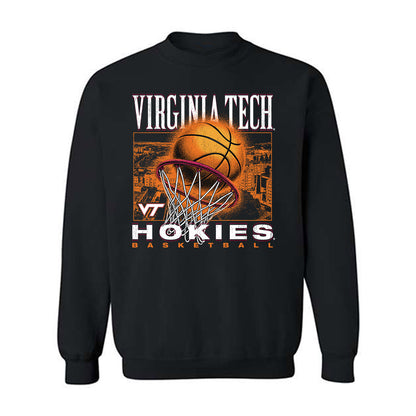 Virginia Tech - NCAA Men's Basketball : Jaylen Curry - Vintage Sports Shersey Crewneck Sweatshirt-0