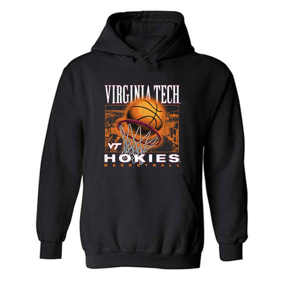 Virginia Tech - NCAA Women's Basketball : Carleigh Wenzel - Vintage Sports Shersey Hooded Sweatshirt-0