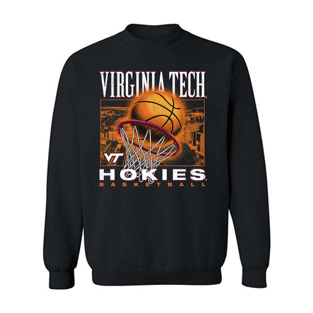 Virginia Tech - NCAA Women's Basketball : Carleigh Wenzel - Vintage Sports Shersey Crewneck Sweatshirt-0