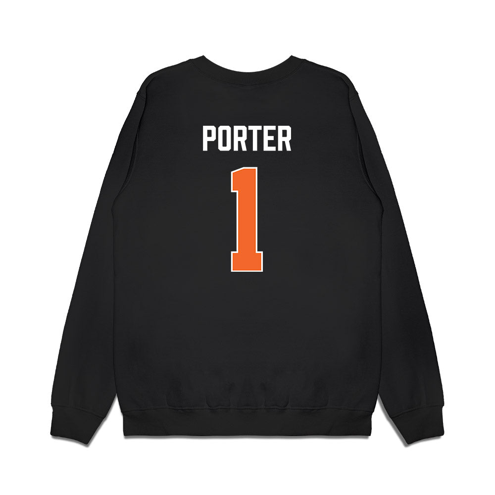 Clemson - NCAA Men's Basketball : Jestin Porter - Vintage Shersey Premium Crewneck Sweatshirt-1