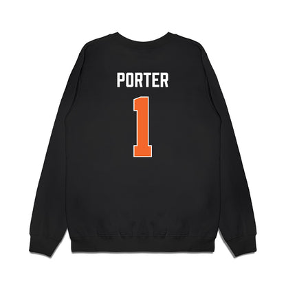 Clemson - NCAA Men's Basketball : Jestin Porter - Vintage Shersey Premium Crewneck Sweatshirt-1