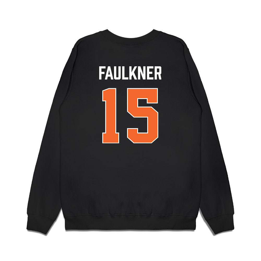 Clemson - NCAA Men's Basketball : Dylan Faulkner - Vintage Shersey Premium Crewneck Sweatshirt-1