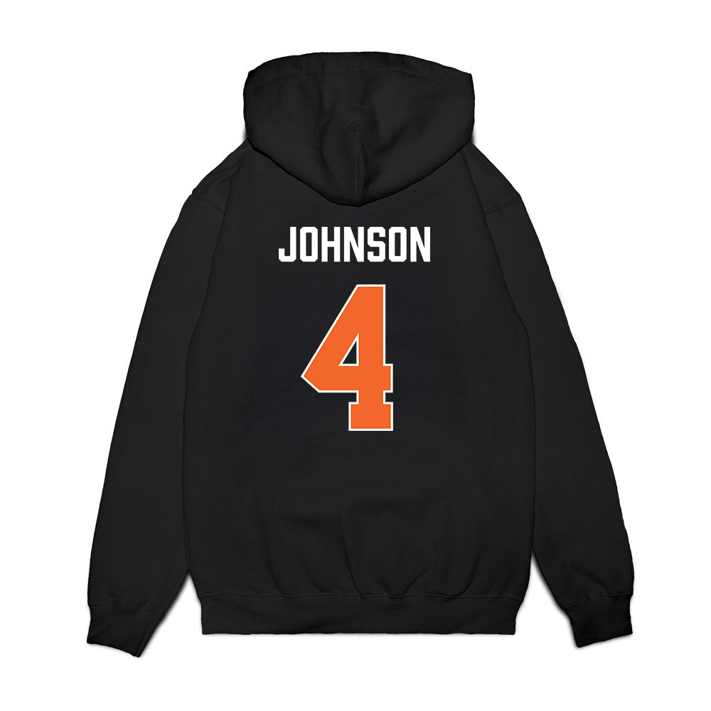 Clemson - NCAA Men's Basketball : Efrem Johnson - Vintage Shersey Premium Hooded Sweatshirt-1
