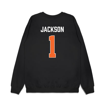 Clemson - NCAA Women's Basketball : Amaia Jackson - Vintage Shersey Premium Crewneck Sweatshirt-1