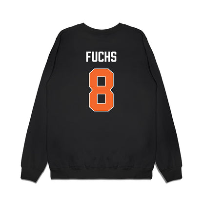 Clemson - NCAA Men's Basketball : David Fuchs - Vintage Shersey Premium Crewneck Sweatshirt-1