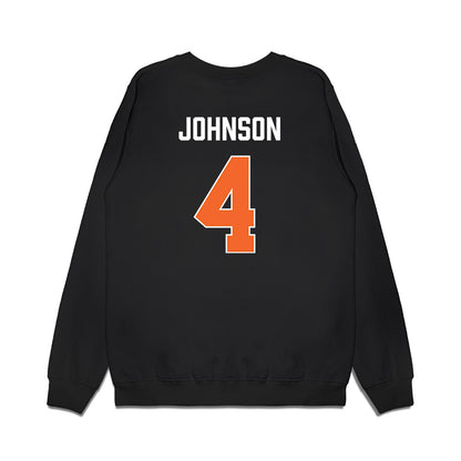 Clemson - NCAA Men's Basketball : Efrem Johnson - Vintage Shersey Premium Crewneck Sweatshirt-1