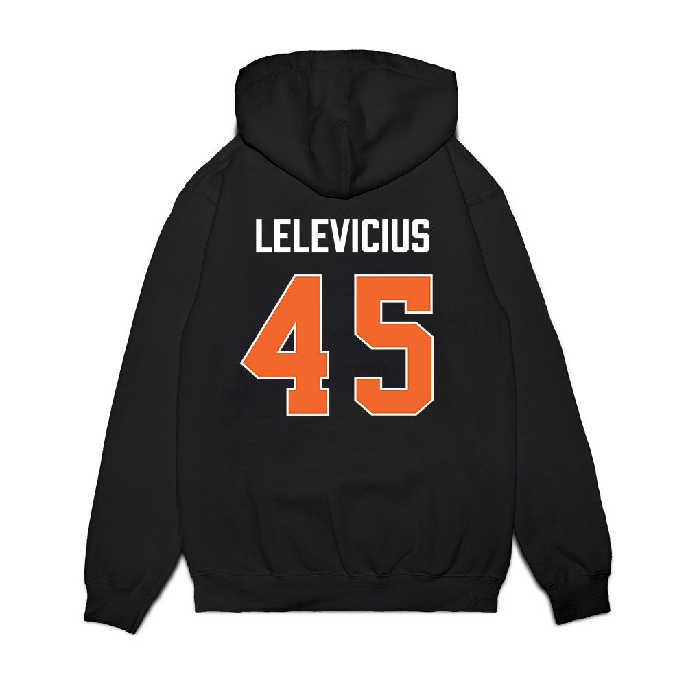 Clemson - NCAA Men's Basketball : Liutauras Lelevicius - Vintage Shersey Premium Hooded Sweatshirt-1