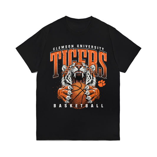 Clemson - NCAA Men's Basketball : RJ Godfrey - Vintage Shersey Comfort Colors T-Shirt-0