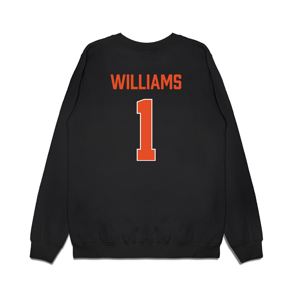 Miami - NCAA Women's Basketball : Camille Williams - Vintage Shersey Premium Crewneck Sweatshirt-1