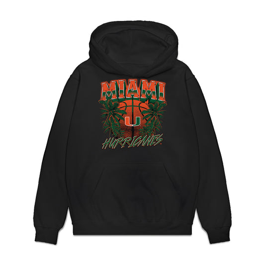 Miami - NCAA Men's Basketball : Dante Allen - Vintage Shersey Premium Hooded Sweatshirt-0