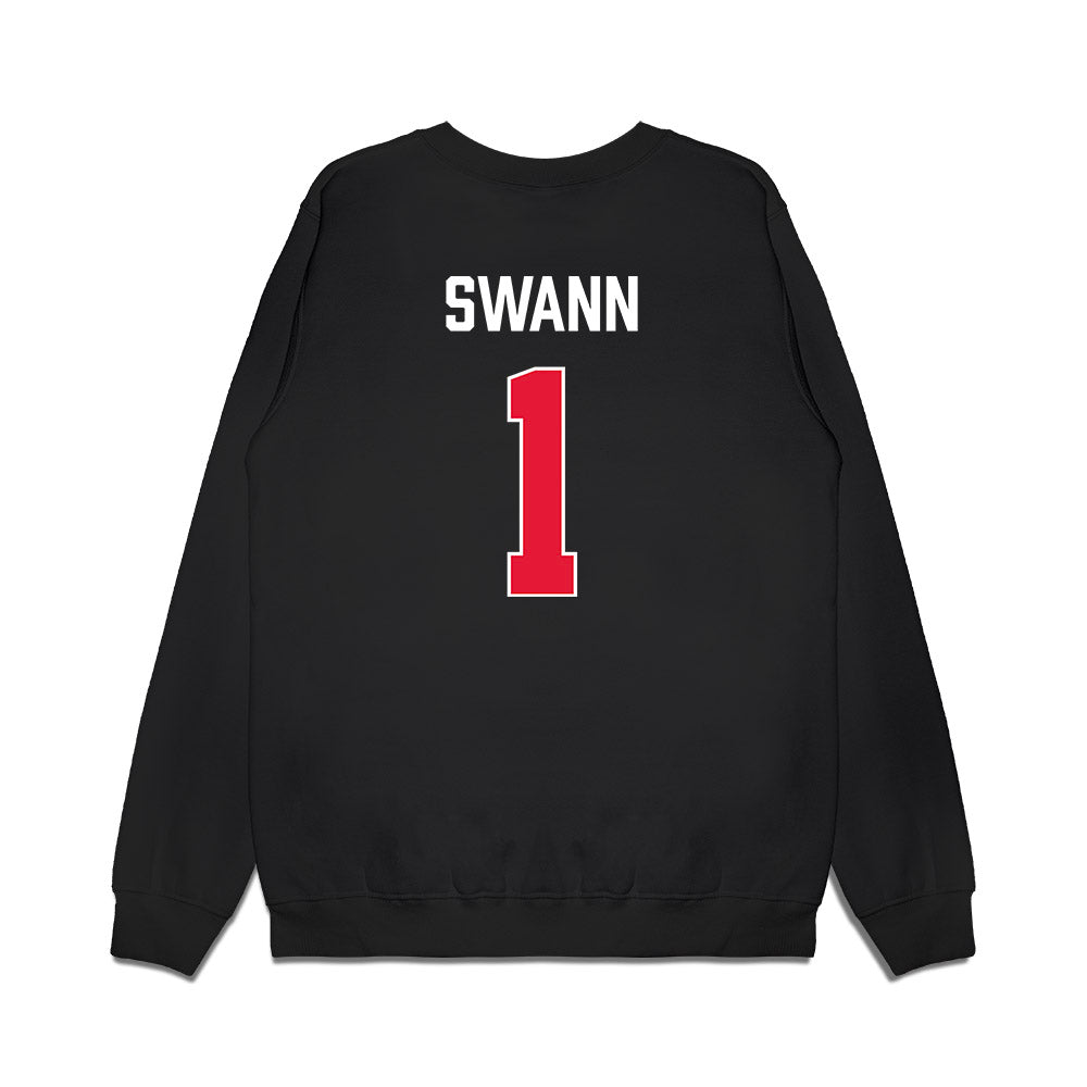 Rutgers - NCAA Women's Basketball : Lauryn Swann - Vintage Shersey Premium Crewneck Sweatshirt-1