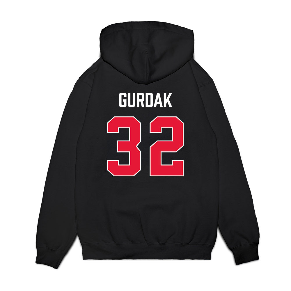 Rutgers - NCAA Men's Basketball : Christian Gurdak - Vintage Shersey Premium Hooded Sweatshirt-1
