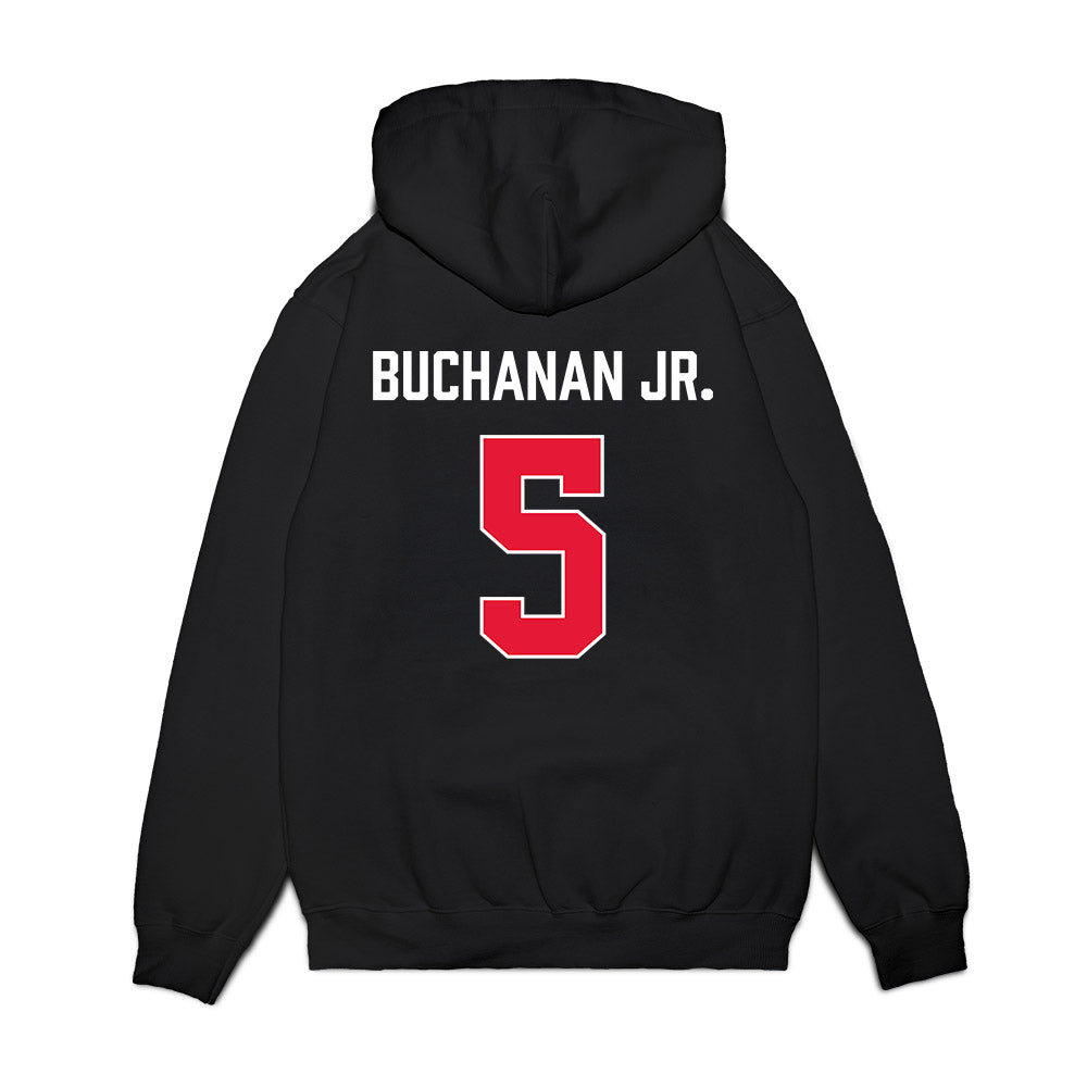 Rutgers - NCAA Men's Basketball : Darren Buchanan Jr. - Vintage Shersey Premium Hooded Sweatshirt-1