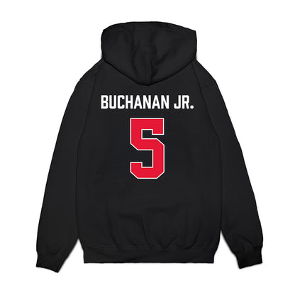 Rutgers - NCAA Men's Basketball : Darren Buchanan Jr. - Vintage Shersey Premium Hooded Sweatshirt-1