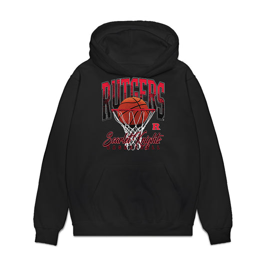 Rutgers - NCAA Men's Basketball : Max Fradkin - Vintage Shersey Premium Hooded Sweatshirt-0