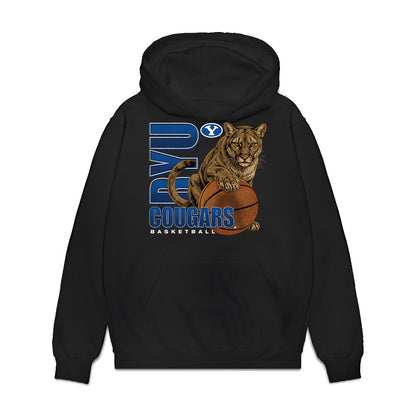 BYU - NCAA Men's Basketball : Xavion Staton - Vintage Premium Hooded Sweatshirt-0