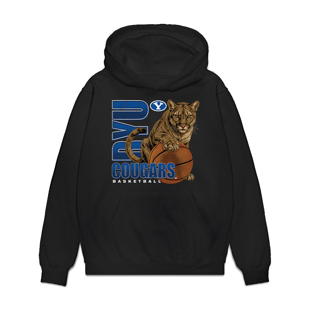 BYU - NCAA Men's Basketball : Aleksej Kostic - Vintage Premium Hooded Sweatshirt-0