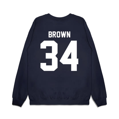 Illinois - NCAA Men's Basketball : Ethan Brown - Vintage Shersey Premium Crewneck Sweatshirt-1
