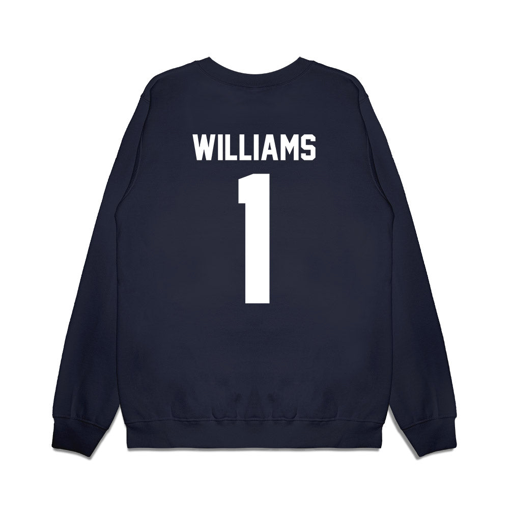 Illinois - NCAA Men's Basketball : Lincoln Williams - Vintage Shersey Premium Crewneck Sweatshirt-1