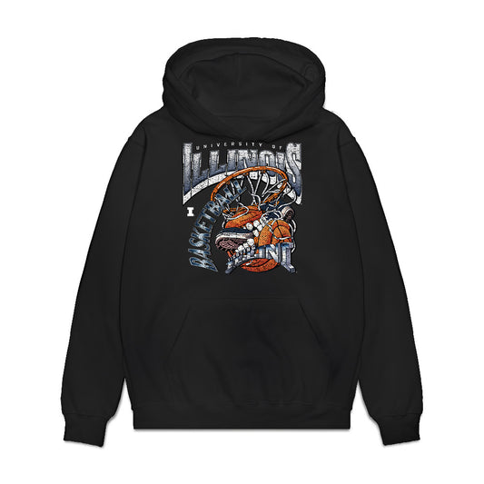 Illinois - NCAA Women's Basketball : Jasmine Brown-Hagger - Vintage Shersey Premium Hooded Sweatshirt-0