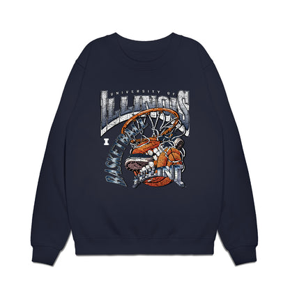 Illinois - NCAA Women's Basketball : Divine Bourrage - Vintage Shersey Premium Crewneck Sweatshirt-0