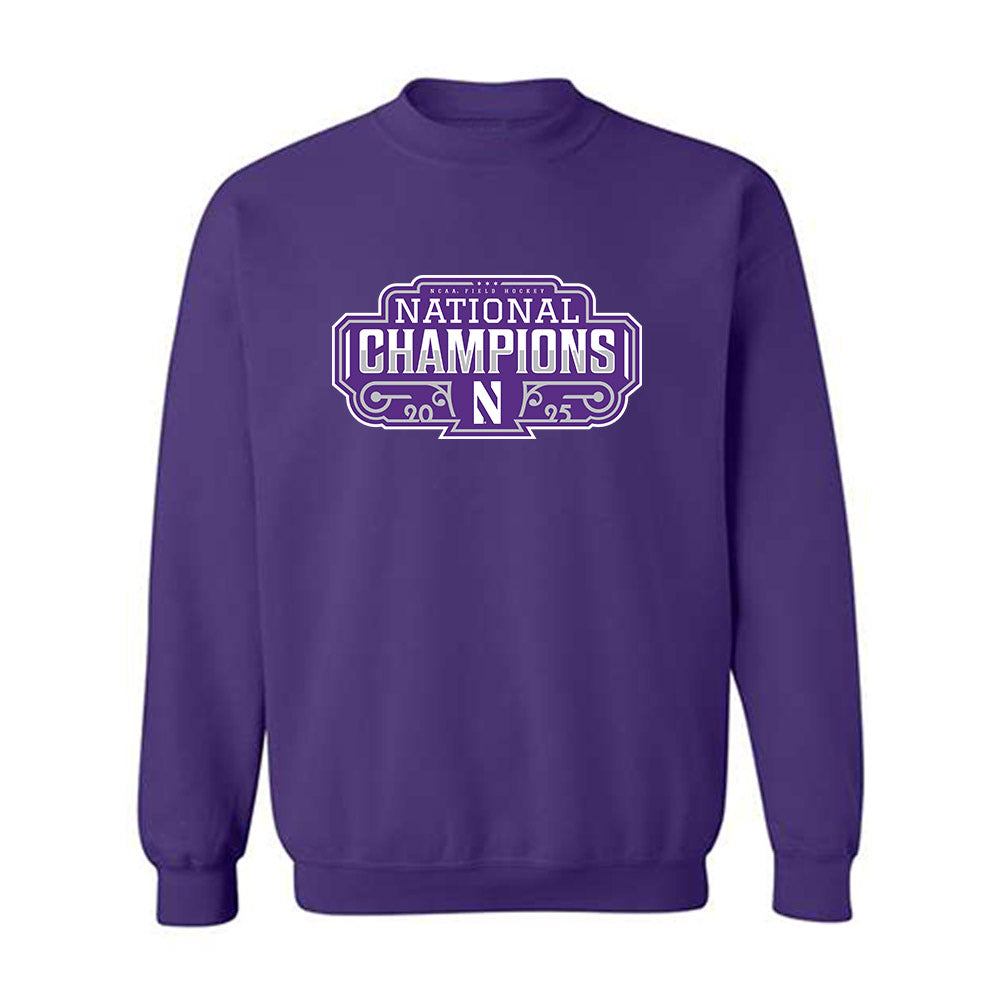 Northwestern - NCAA Women's Field Hockey : Aerin Krys - NCAA® 2025 National Champions Crewneck Sweatshirt-0