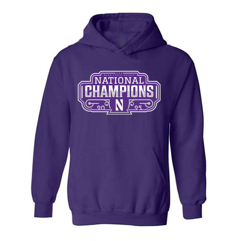 Northwestern - NCAA Women's Field Hockey : Faye Post - NCAA® 2025 National Champions Hooded Sweatshirt-0