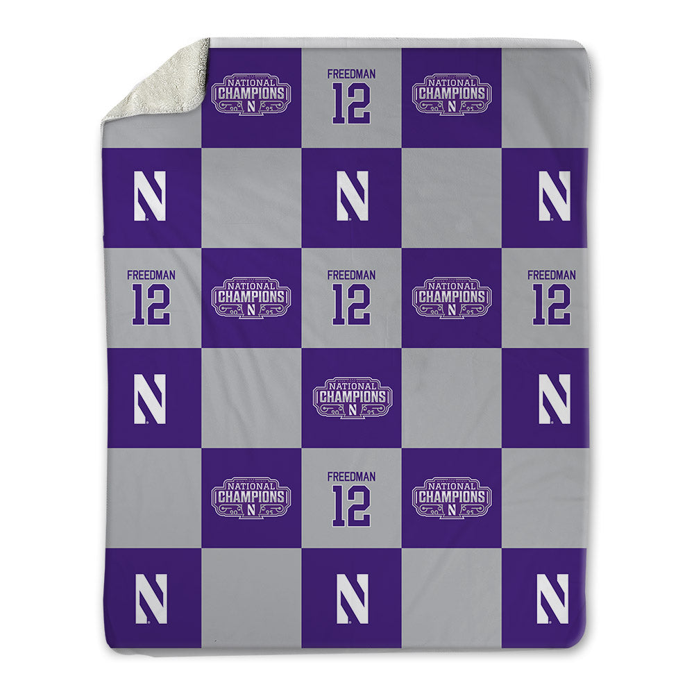 Northwestern - NCAA Women's Field Hockey : Jess Freedman - NCAA® 2025 National Champions Blanket-0