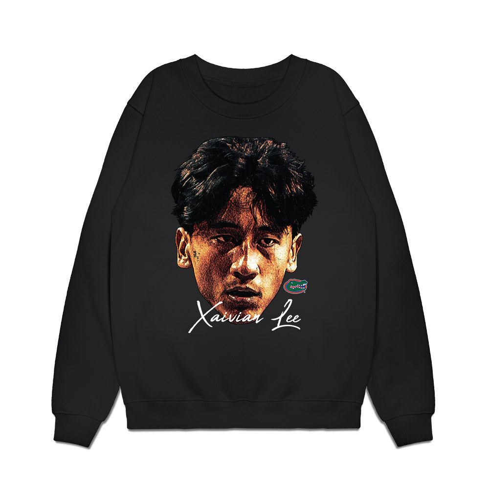 Florida - NCAA Men's Basketball : Xaivian Lee - Game Face Premium Crewneck Sweatshirt-0