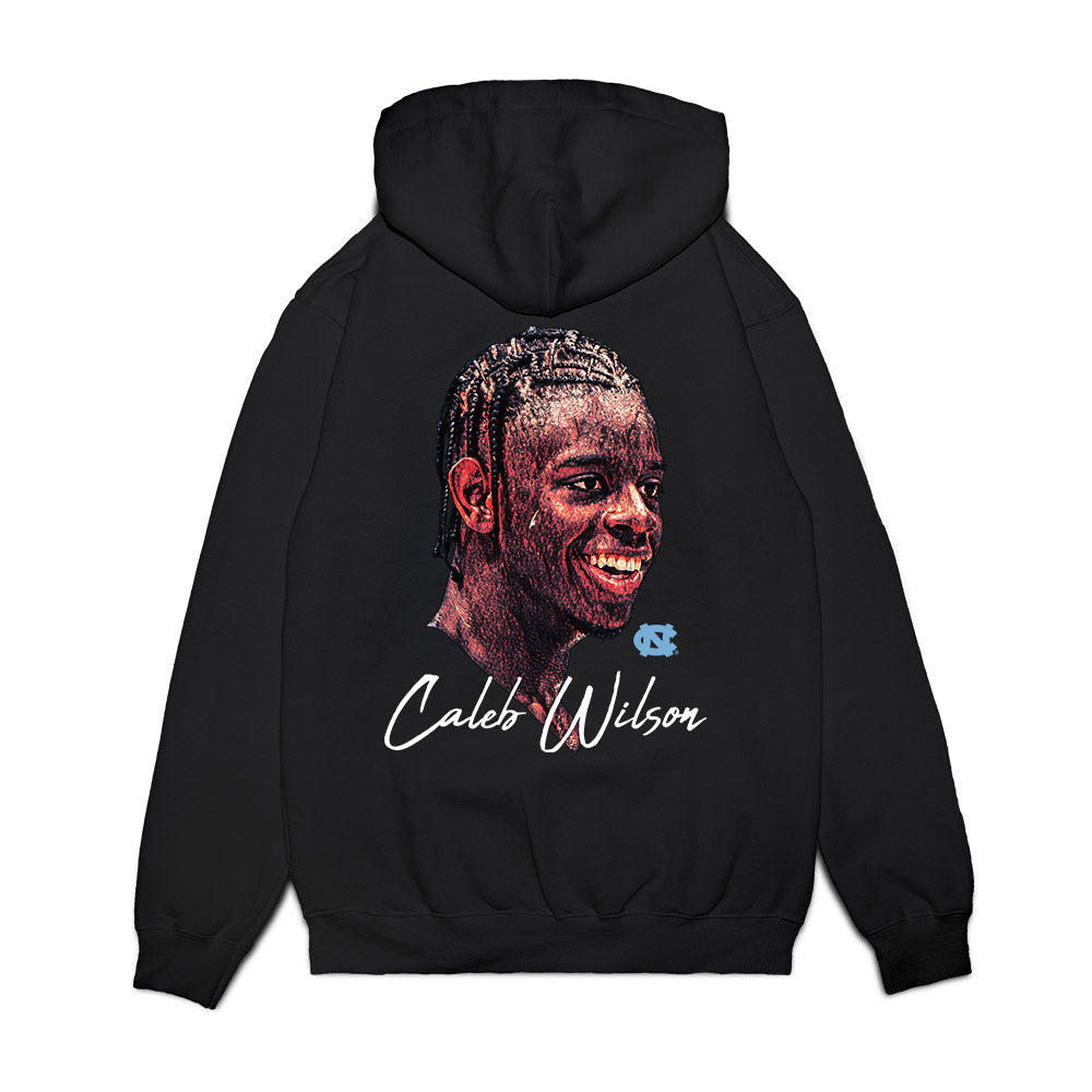 UNC - NCAA Men's Basketball : Caleb Wilson - Game Face Premium Hooded Sweatshirt-1