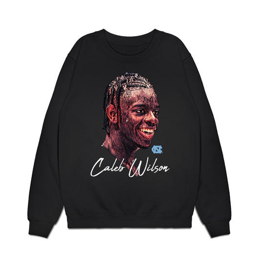 UNC - NCAA Men's Basketball : Caleb Wilson - Game Face Premium Crewneck Sweatshirt-0