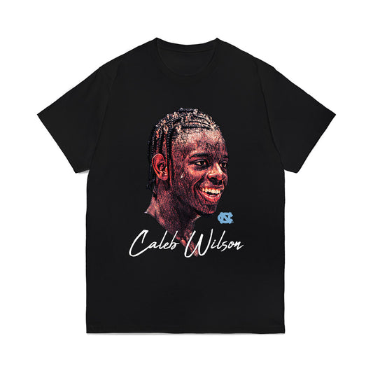 UNC - NCAA Men's Basketball : Caleb Wilson - Game Face Comfort Colors T-Shirt-0