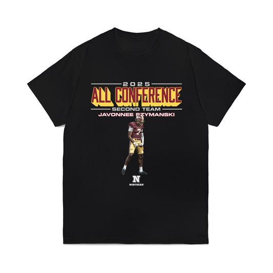 NSU - NCAA Football : Javonnee Szymanski - All Conference Graphic Comfort Colors T-Shirt-0