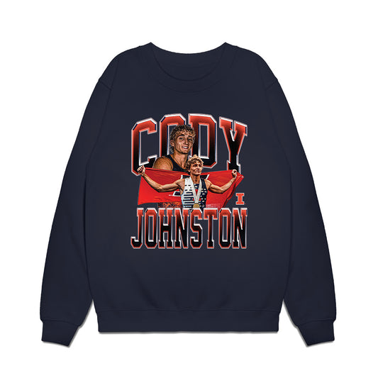 Illinois - NCAA Men's Track & Field : Cody Johnston - Collage Premium Crewneck Sweatshirt-0