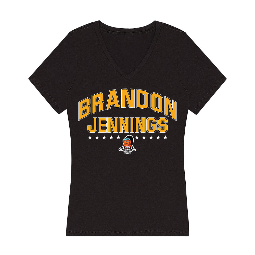 VCU - NCAA Men's Basketball : Brandon Jennings - Graphic v1 Women's V-Neck T-Shirt-0